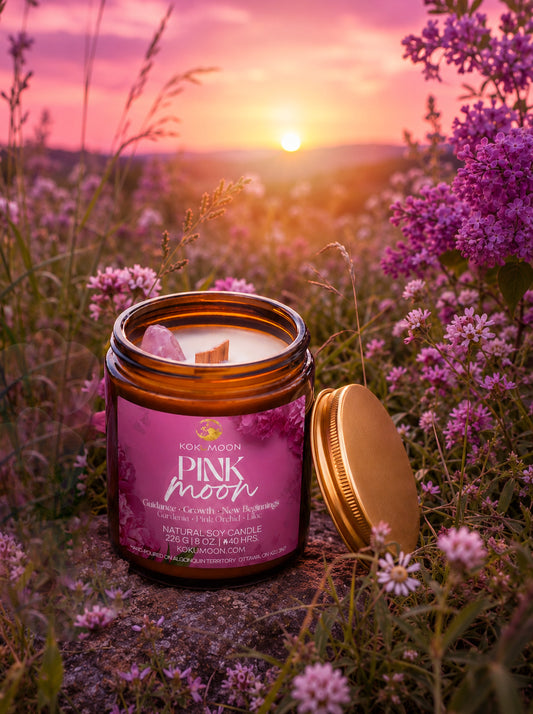 Pink Moon Candle