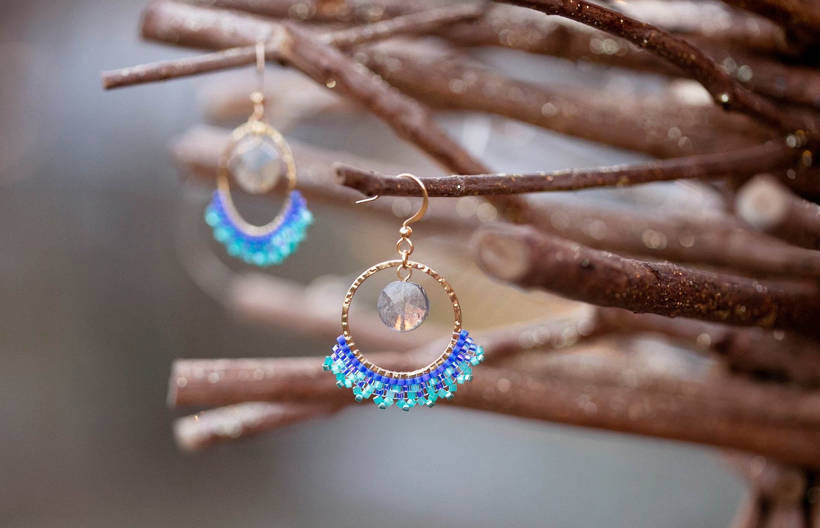 Moon Drops in Labradorite