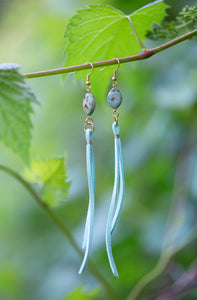 Turquoise Cattail - Leather Fringe