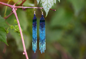 Deep Lake Water - Beaded Fringe
