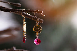 Pink Moon Drop Earrings
