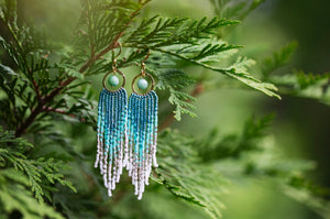 Moon Waves - Beaded Gemstone Fringe