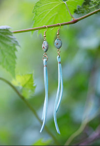 Turquoise Cattail - Leather Fringe